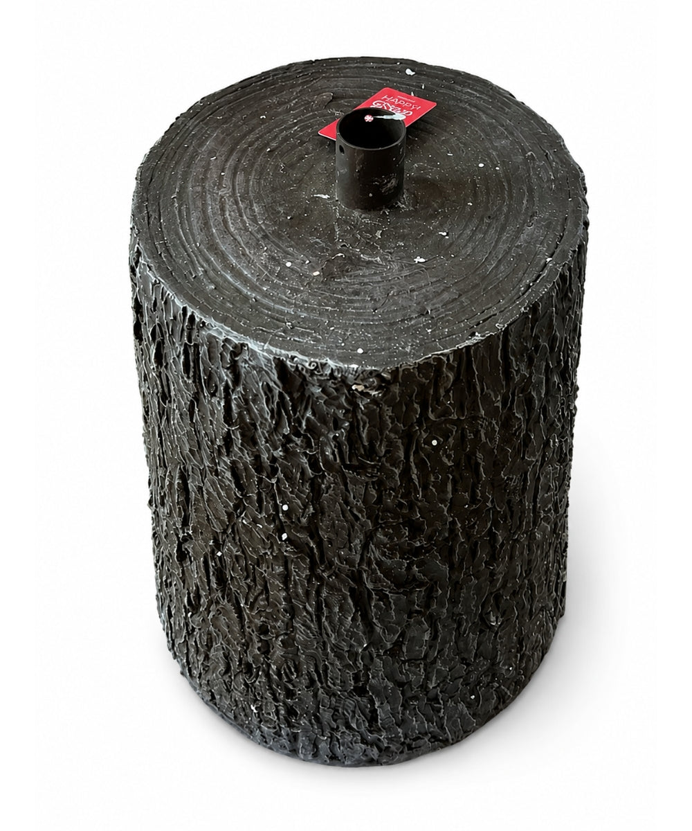 Base para Árbol de Navidad Negra con Textura Efecto Tronco 45*30cm
