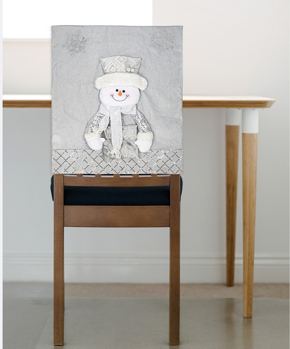 Forro Silla Navideño Plateado Surtido 50 x 60 cm