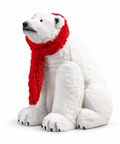 Oso Polar Navideño con Bufanda Roja 46 x 60 cm