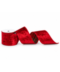 Cinta Roja Terciopelo Doble Faz 10 cm x 9 m