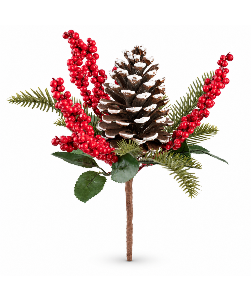 Follaje Navideño con Piña y Berries 58 cm
