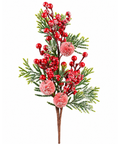 Follaje Navideño 60 cm con Manzanas y Berries