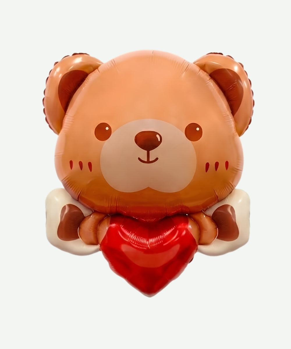 Globo Metalizado De Oso con Corazon de 30"