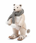 Oso Polar Navideño Esquiador Blanco y Gris 54 cm