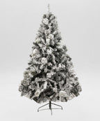 Pino Bahamas Verde Flockizado Árbol de Navidad Decorativo Nevado Artificial