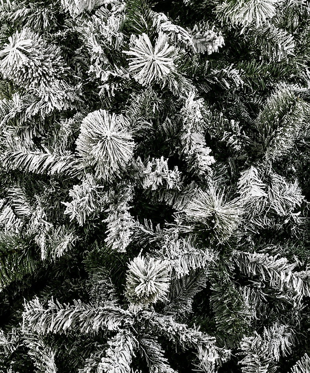Pino Bahamas Verde Flockizado Árbol de Navidad Decorativo Nevado Artificial