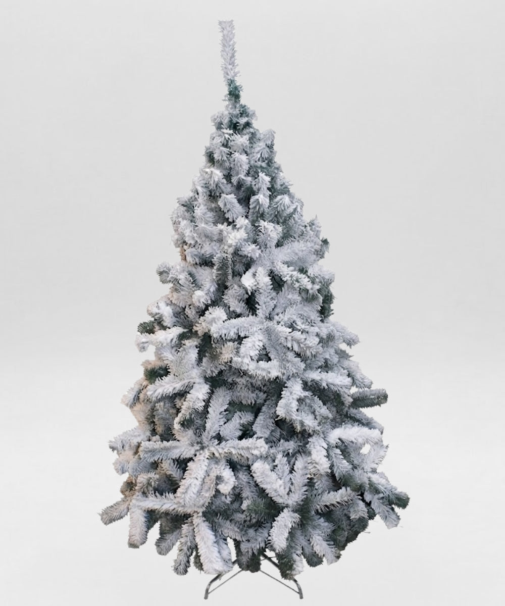Pino Príncipe Verde BM Flockizado Árbol de Navidad Nevado Artificial Decorativo