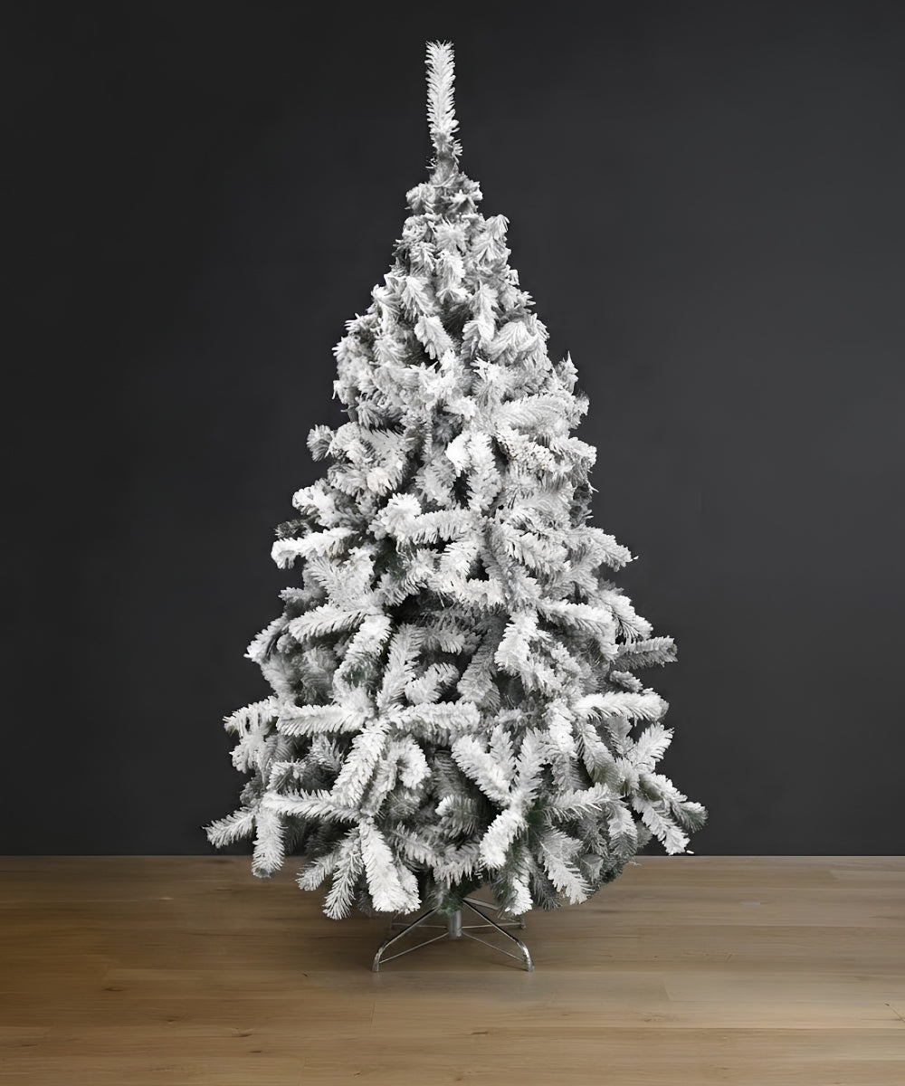 Pino Príncipe Verde BM Flockizado Árbol de Navidad Nevado Artificial Decorativo