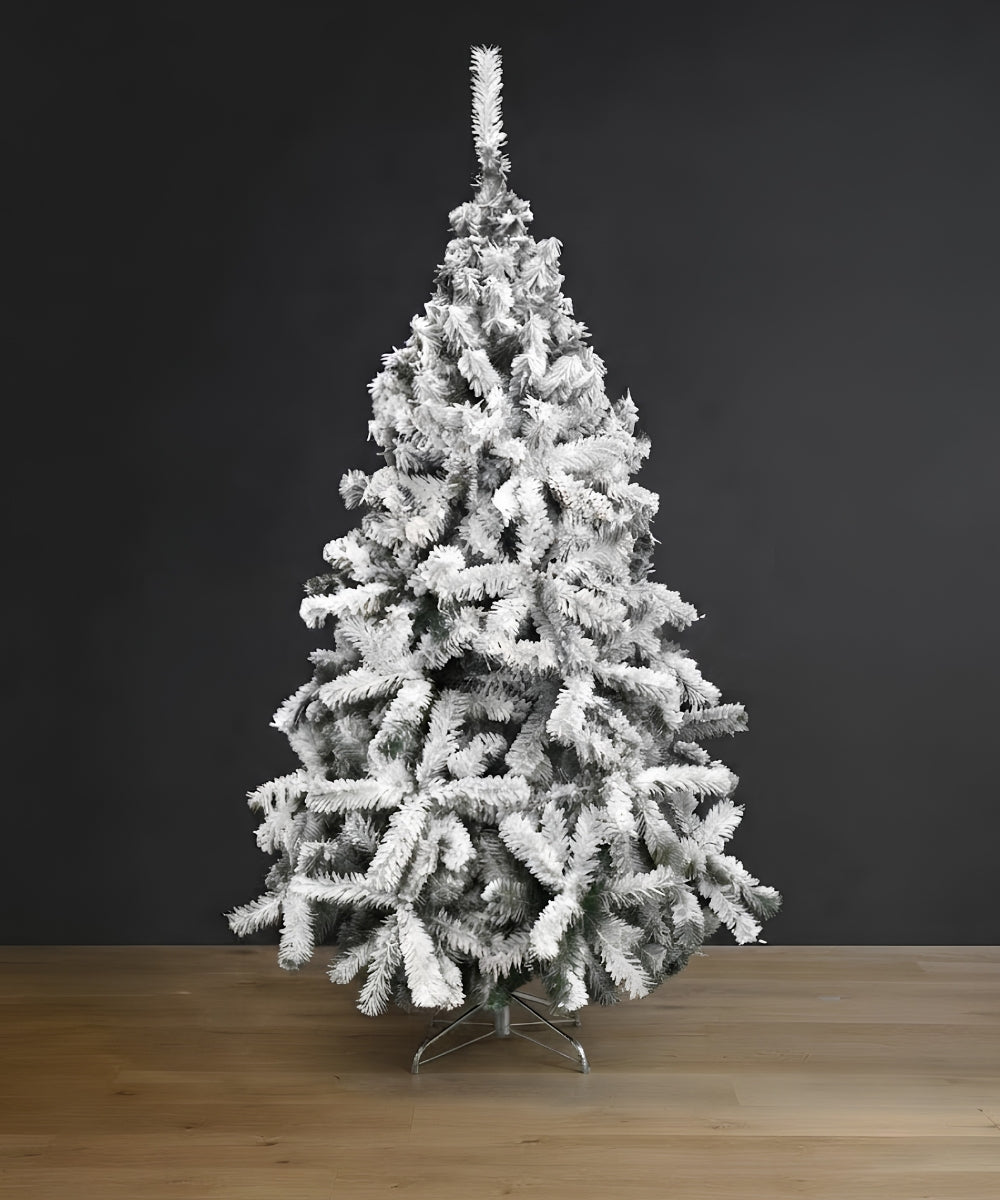 Pino Príncipe Verde BM Flockizado Árbol de Navidad Nevado Artificial Decorativo
