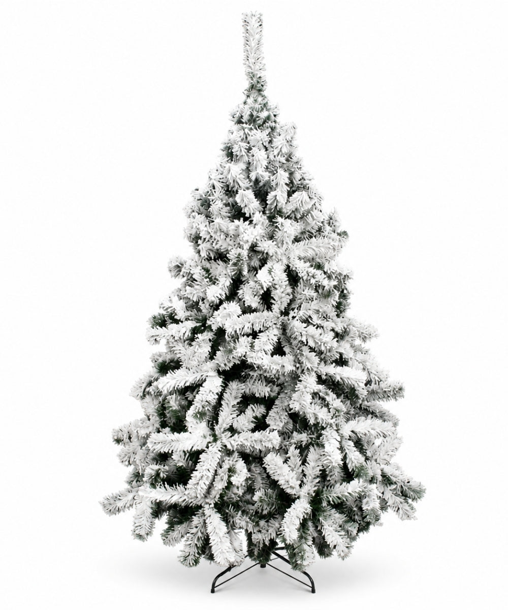 Pino Príncipe Verde BM Flockizado Árbol de Navidad Nevado Artificial Decorativo