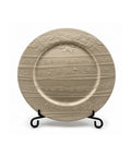 Plato Decorativo 33 cm Champaña con Relieve para Centro de Mesa y Decoración