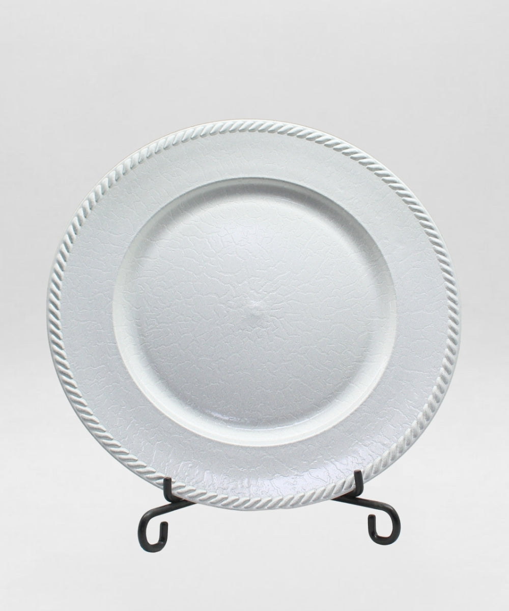 Plato Decorativo 33 cm Silver Centro de Mesa Elegante para Eventos y Navidad