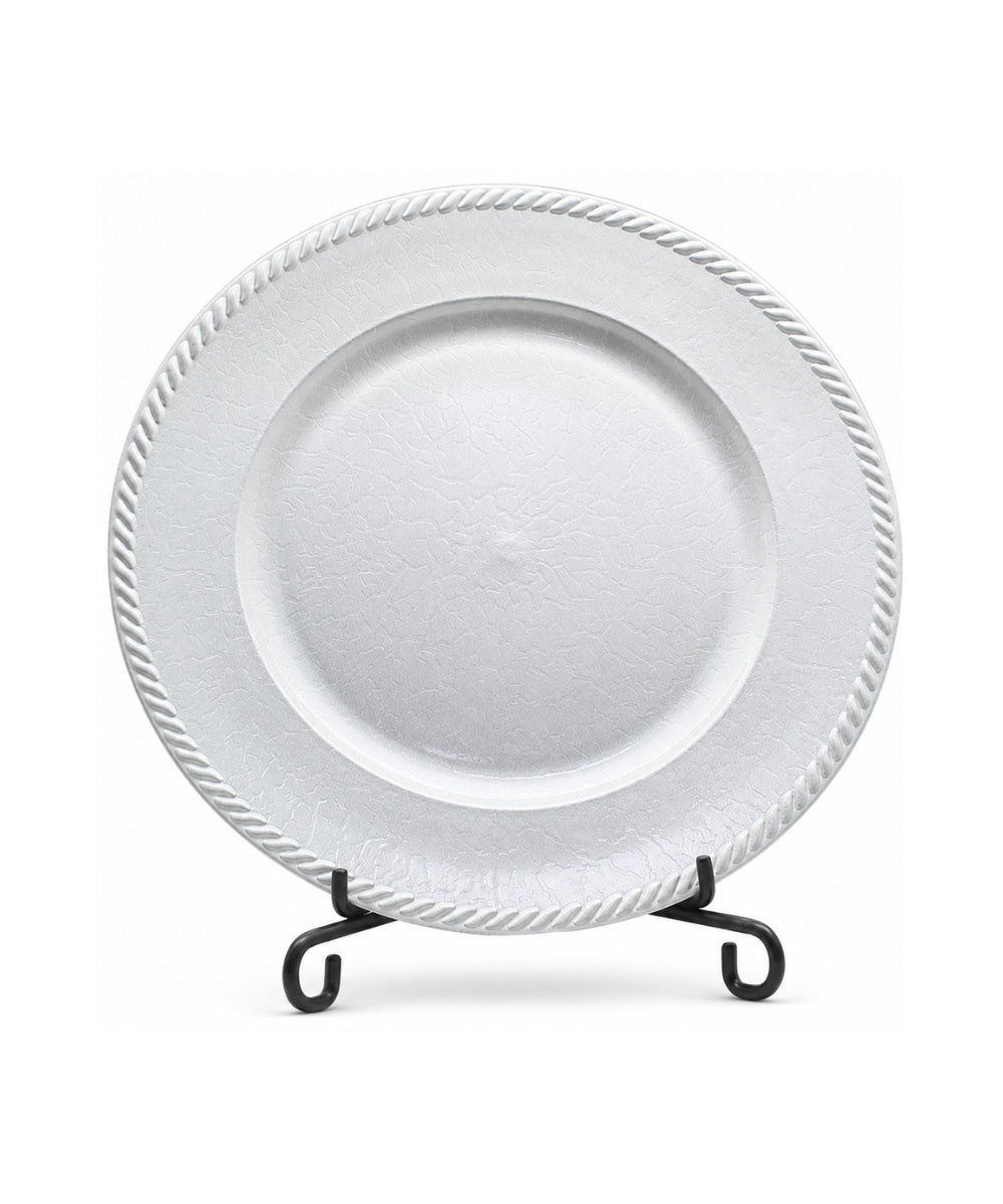 Plato Decorativo 33 cm Silver Centro de Mesa Elegante para Eventos y Navidad