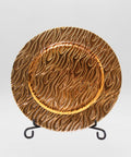 Plato Decorativo Dorado 33 cm Centro de Mesa Elegante para Eventos y Navidad