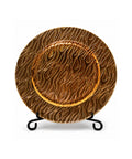 Plato Decorativo Dorado 33 cm Centro de Mesa Elegante para Eventos y Navidad