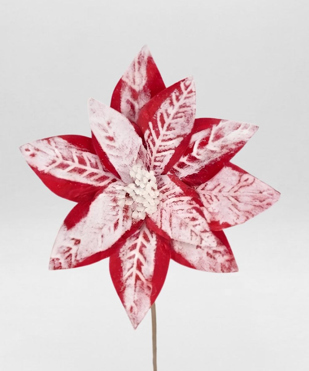 Poinsettia Roja Nevada Natural 30x25 cm