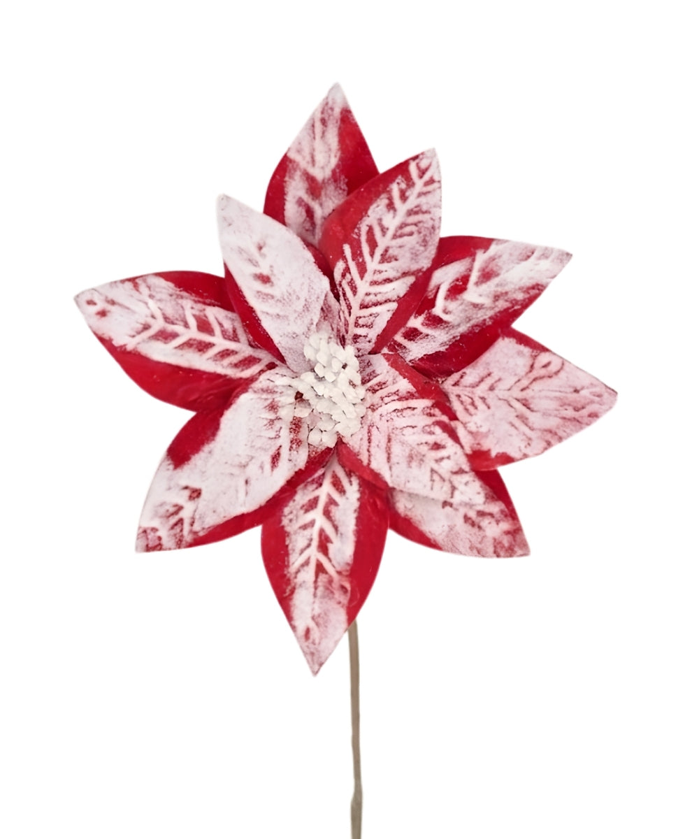 Poinsettia Roja Nevada Natural 30x25 cm