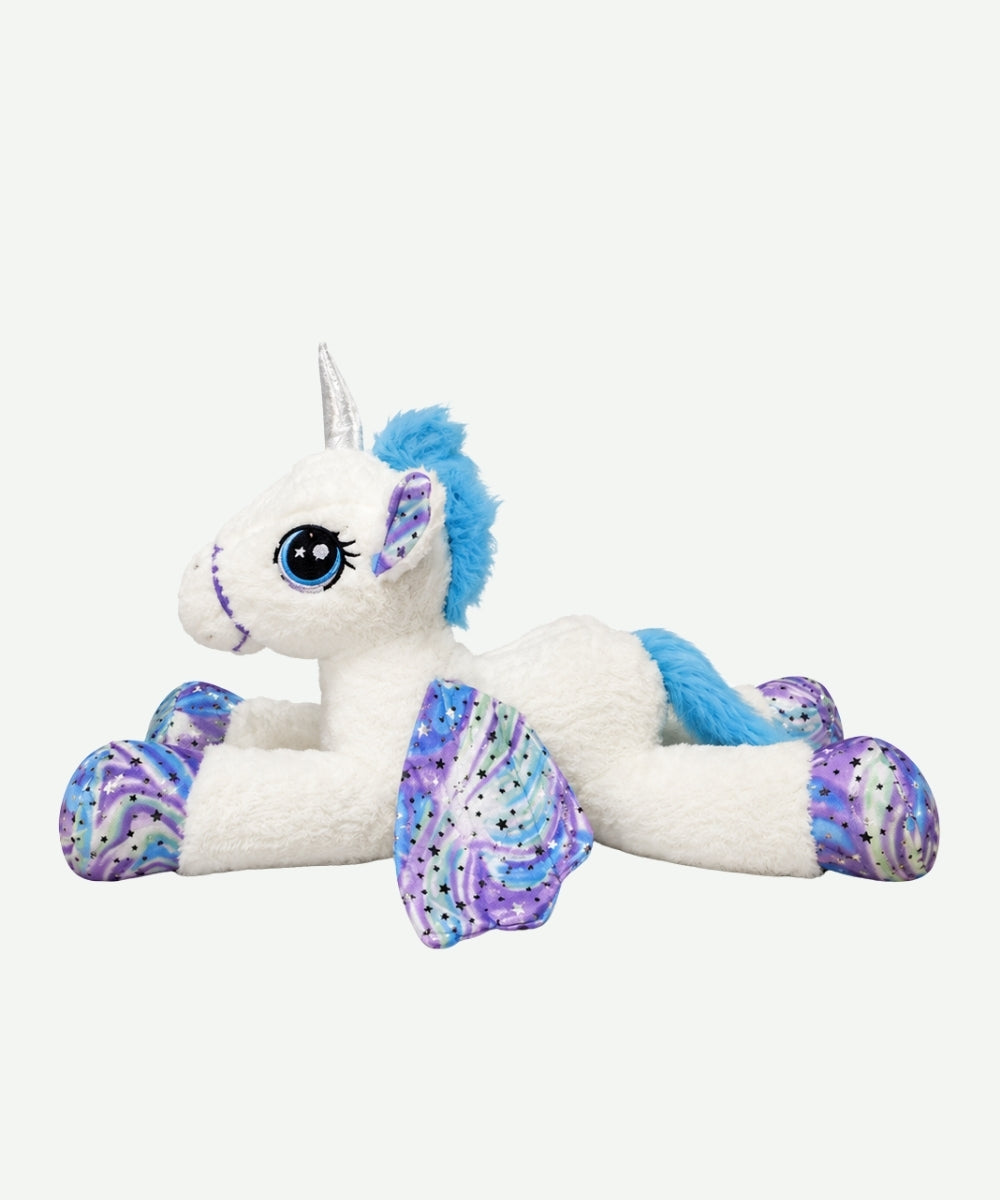 Peluche Unicornio Blanco morado con alas