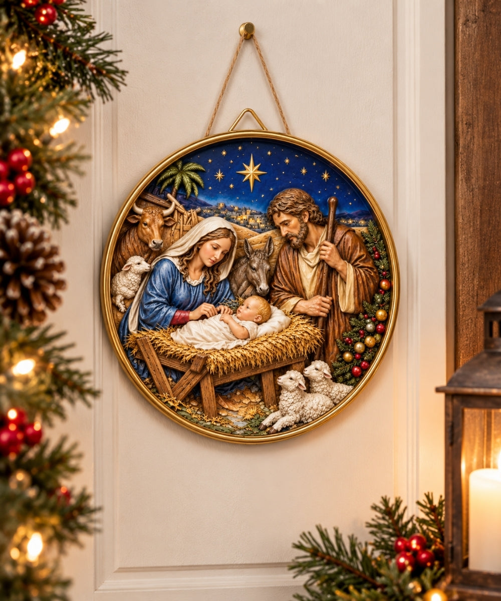 Placa Decorativa Nacimiento de Jesús 20 cm