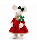 Ratón Decorativo Navideño Rojo y Verde 15 x 22 x 50 cm