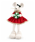 Ratona Navideña Decorativa 37 cm con Vestido Rojo