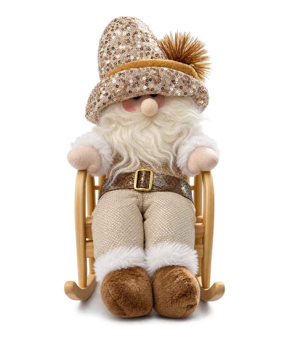 Gnomo Navideño Decorativo en Trineo 15 x 35 cm