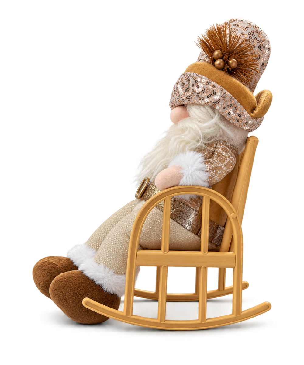 Gnomo Navideño Decorativo en Trineo 15 x 35 cm