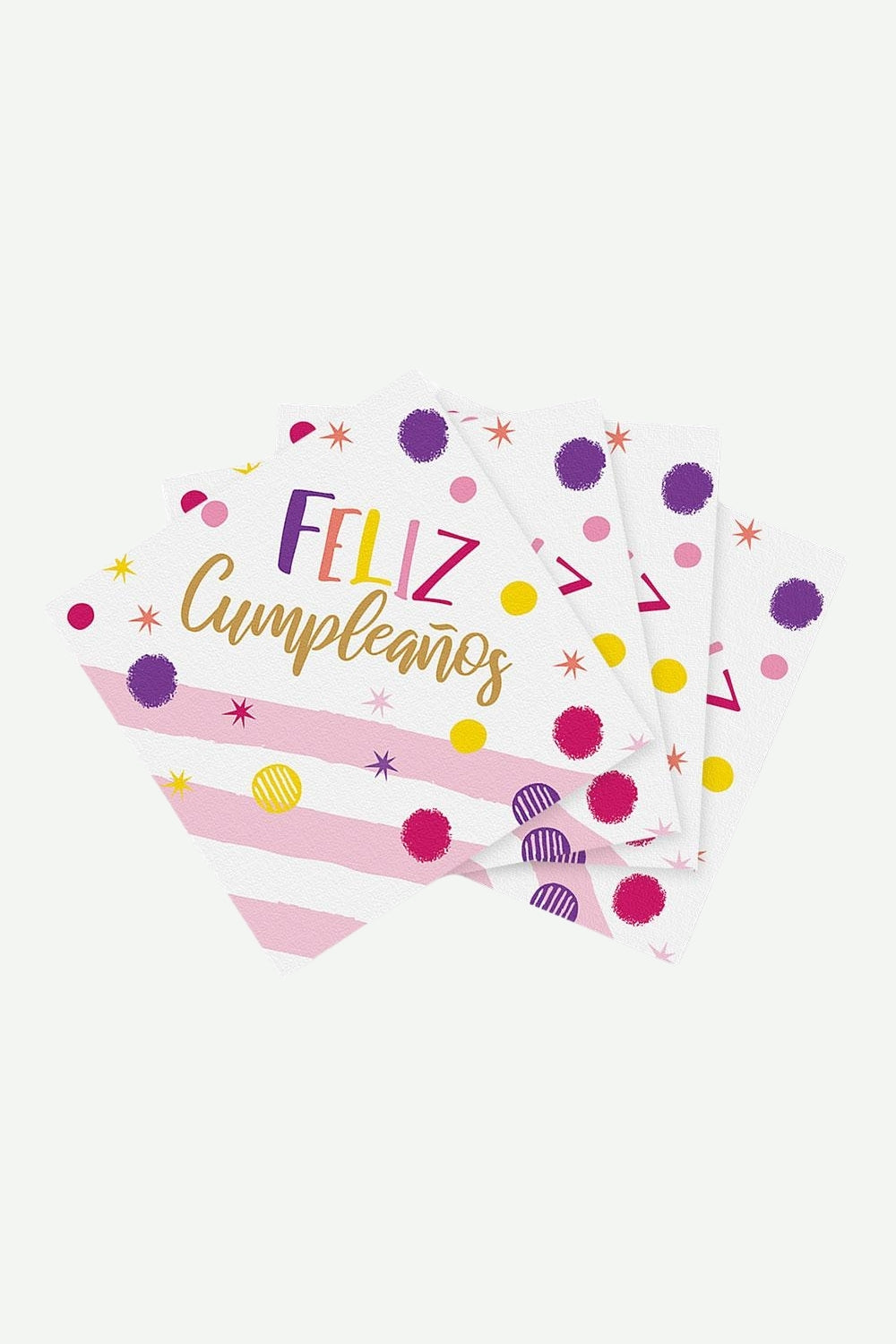 Servilleta Feliz Cumpleaños Destellos