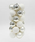 Set x24 Bolas Navideñas 10 cm Beige Esferas Decorativas para Árbol de Navidad