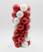 Set X35 Bolas Surtidas Rojo/Blanco 7cm