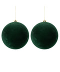 Set x2 Bolas Navideñas Verdes 20 cm