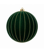 Set x2 Bolas Navideñas Verdes 20 cm con Detalles Dorados