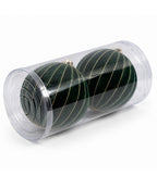 Set x2 Bolas Navideñas Verdes 20 cm con Detalles Dorados
