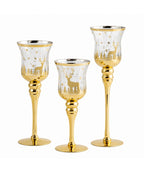 Set x3 Copas Navideñas Doradas con Reno