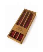 Set x3 Velas Navideñas Rojas Diseño Árbol
