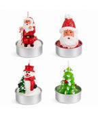 Set x4 Velas Navideñas 6 x 4 cm Diseños Surtidos VELAS