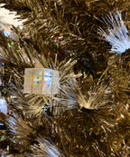 Árbol de Navidad de Fibra Óptica 1.80 m con Luz Cálida y Estrella