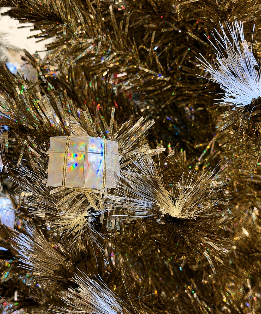 Árbol de Navidad de Fibra Óptica 1.80 m con Luz Cálida y Estrella
