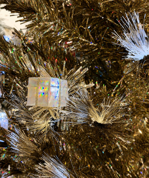 Árbol de Navidad de Fibra Óptica 1.80 m con Luz Cálida y Estrella