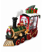 Tren Navideño Decorativo con Santa Claus y Efecto Nieve