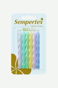 Vela Espiralada Colores Pastel Surtido