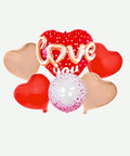 Bouquet de Globos Corazon Love - Set Decorativo de 6 piezas