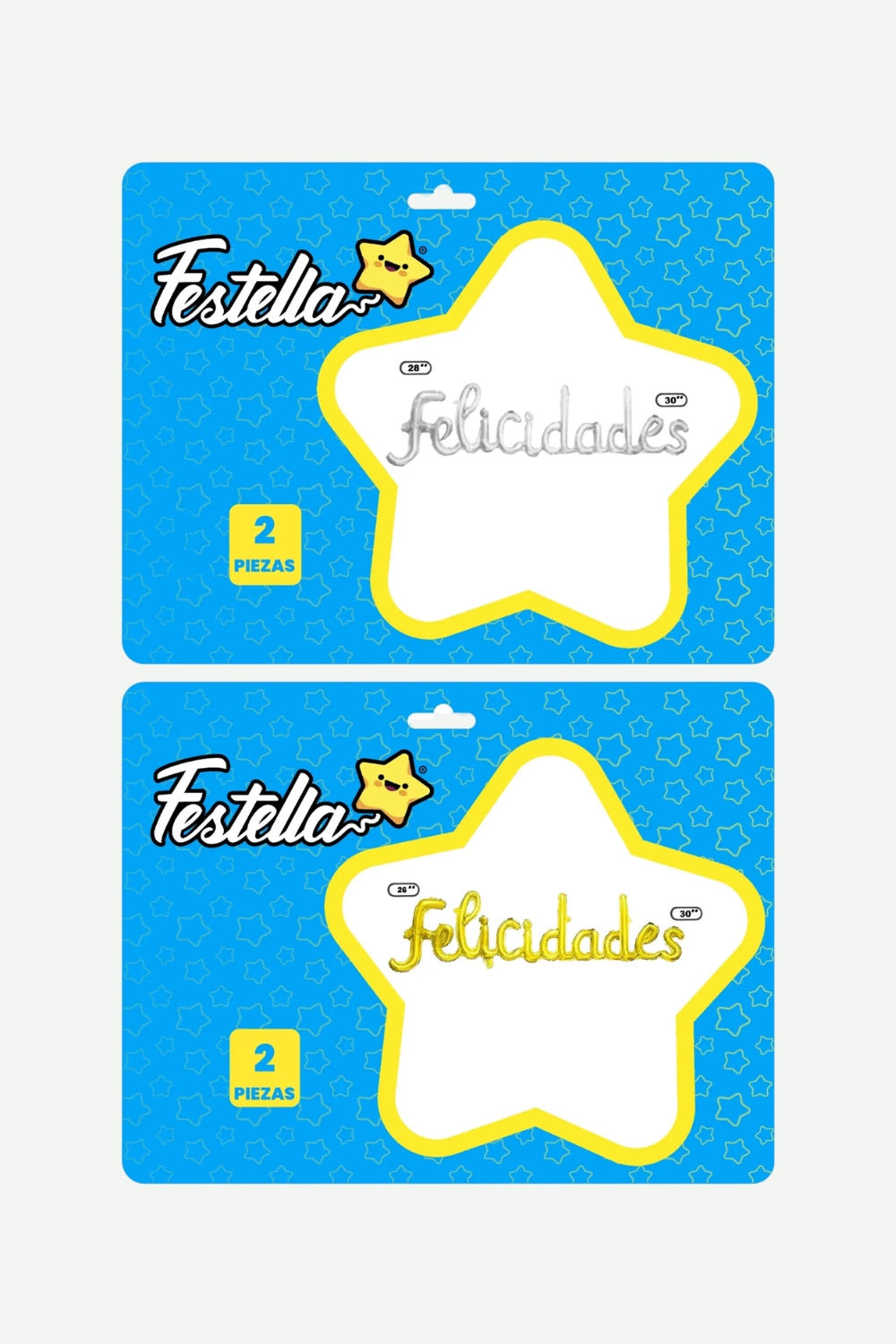 Globo Metalizado Felicidades Cursivo 30" x2