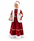 Petra Navideña Decorativa 80 cm con Vestido Rojo