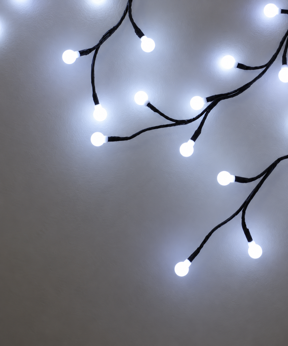 Ramal Dorado con 220 Luces LED Blancas
