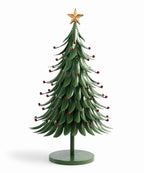 Árbol Navideño Decorativo Verde 14 x 46 cm con Estrella Dorada