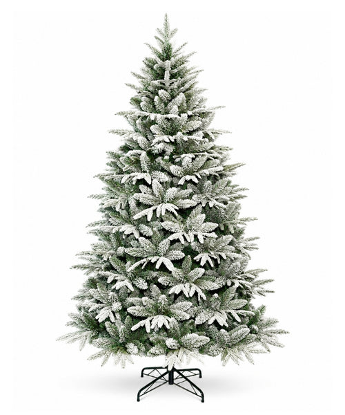 Árbol de Navidad Nevado Verde con Efecto Flock