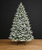 Árbol de Navidad Nevado Verde con Efecto Flock