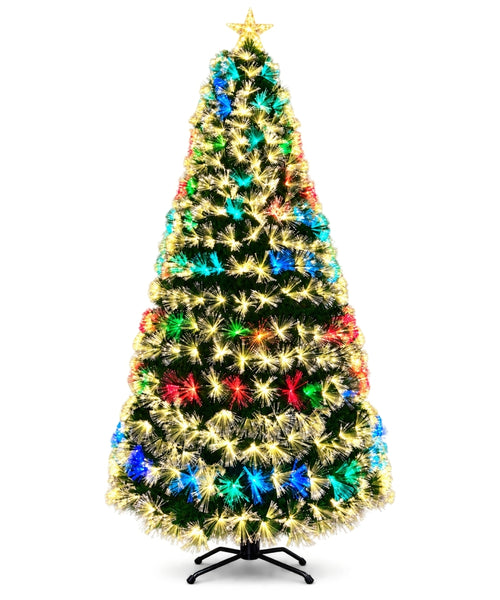 Árbol de Navidad de Fibra Óptica 2.10 m