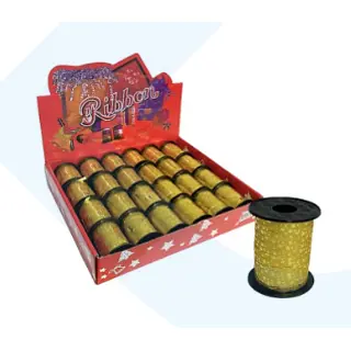 Cinta Brillante Decorativa Dorada